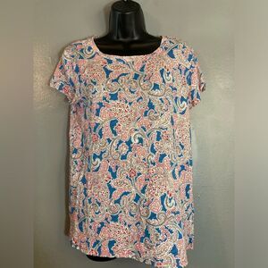Loft VintageSoft blue/red paisley tshirt